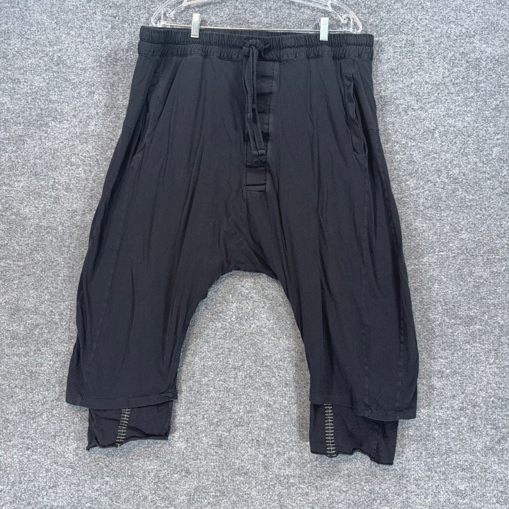 Thom Krom Pants Mens XXL Black Drop Crotch Harem Avant Garde Streetwear Goth